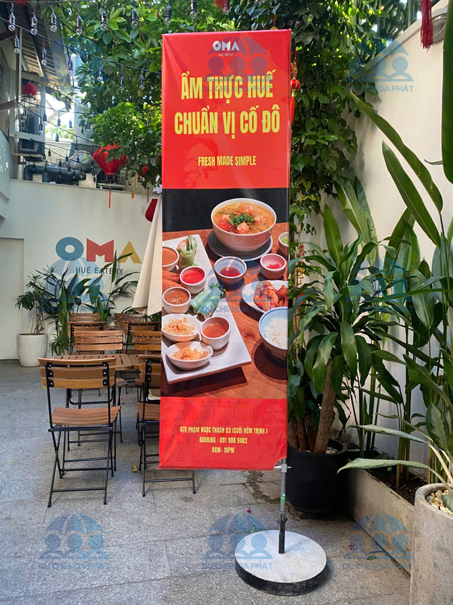 Cờ phướn chữ nhật quảng cáo