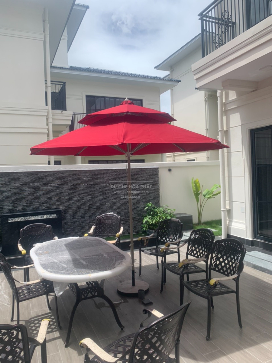 dù đứng tâm 2 tầng